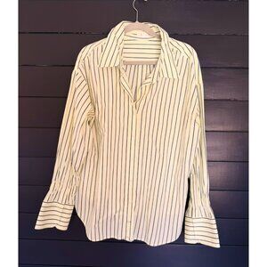 A.L.C. Monica Stripe Cotton Poplin Button-Down Shirt